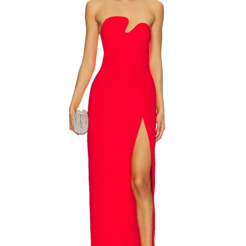 Amanda Uprichard Red Strapless Dress